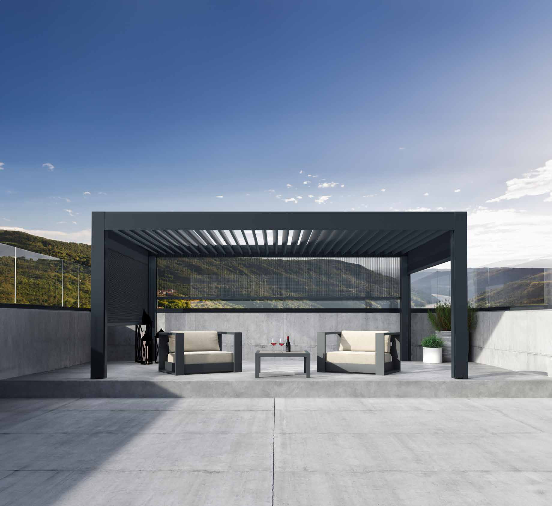 Pergola bioclimatique HORIZON en Charente-Maritime