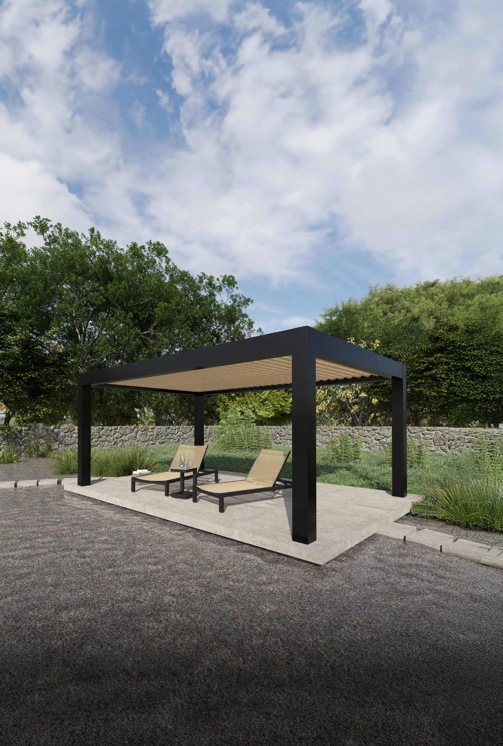 Pergola bioclimatique TITANIUM grande portée