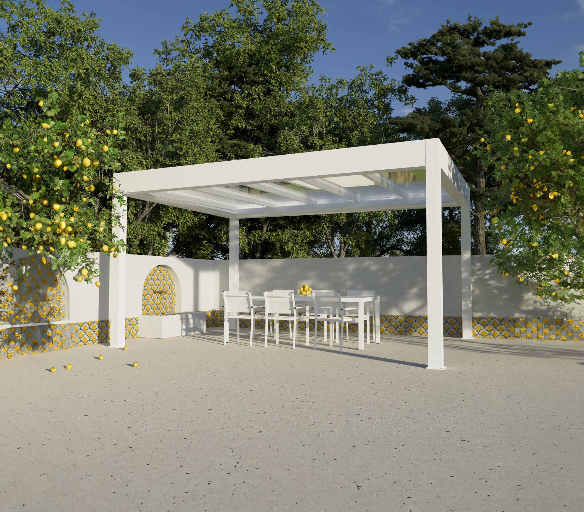 Pergola vitrée SUNGLASS MONOPAN toit verre