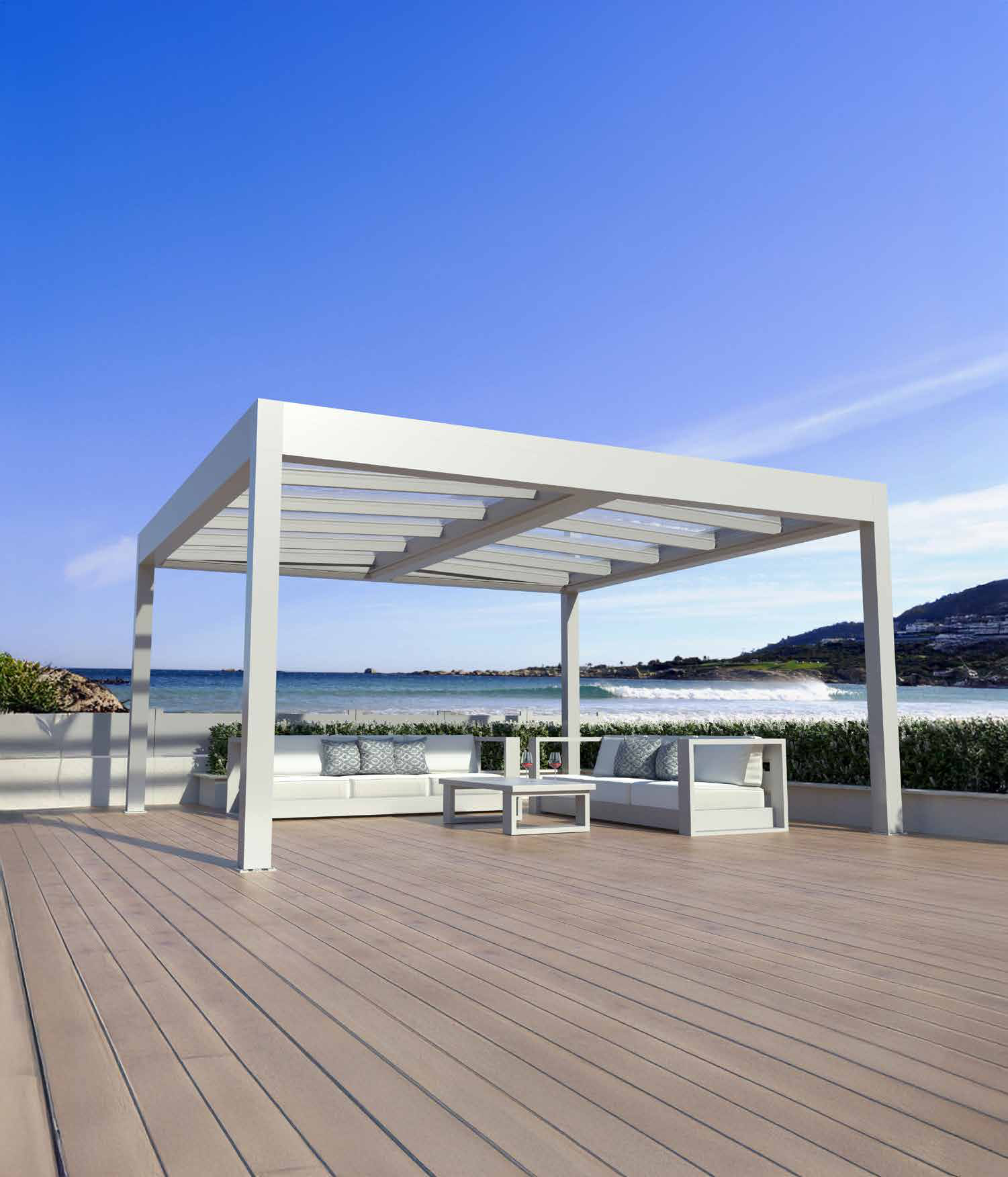 Pergola vitrée DOUBLEPAN double pente verre