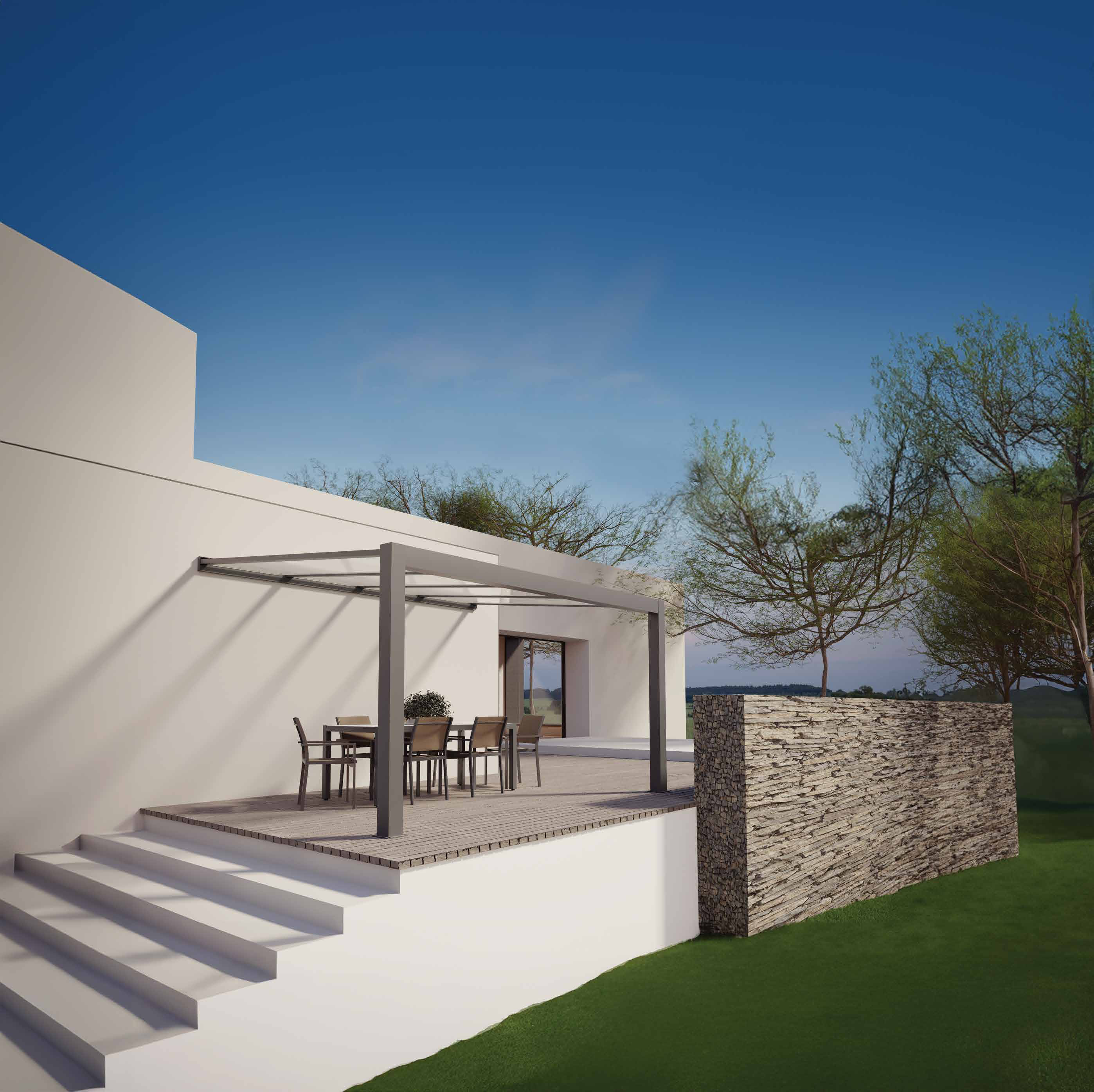 Pergola polycarbonate SUNDAY LUXURY contemporaine