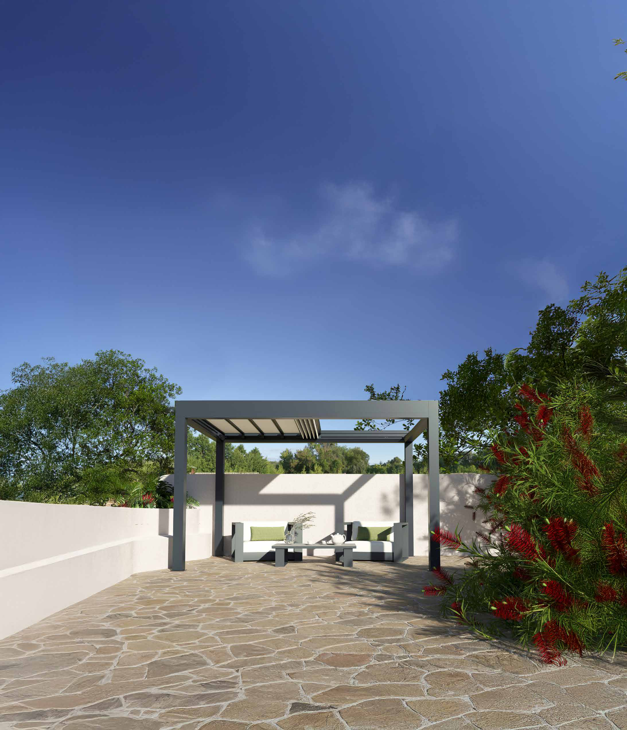 Pergola toile SUNLOUNGE RETRACTIL motorisée