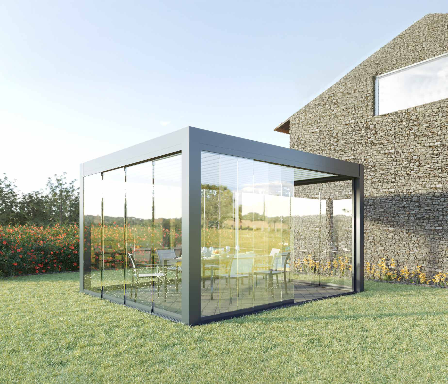 Kit éclairage LED hexagonal pour pergola